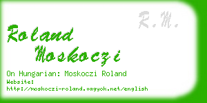 roland moskoczi business card